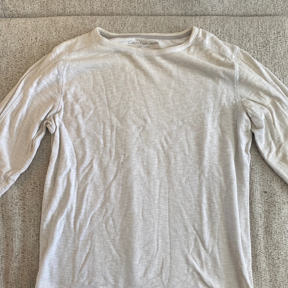Calvin Klein MENS Large White Long Sleeve